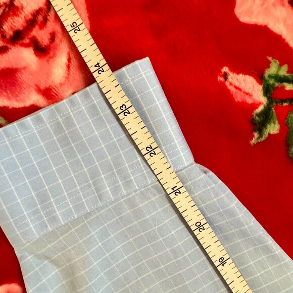 Jos. A. Bank Traveler Tailored Fit Blue Check Dress Shirt Men’s 15-33 Cotton - Picture 11 of 15